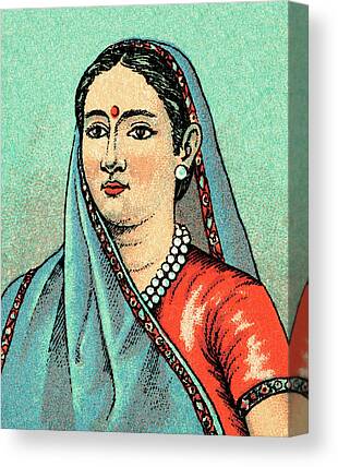 Mid Eastern Woman Canvas Prints