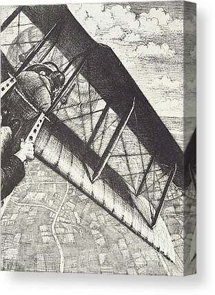 Nevinson Sopwith Camel Attacking WWI War Painting Canvas Wall Art Print Poster