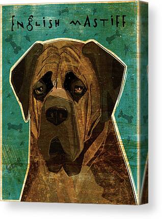 Brindle English Mastiff Puppy Canvas Prints