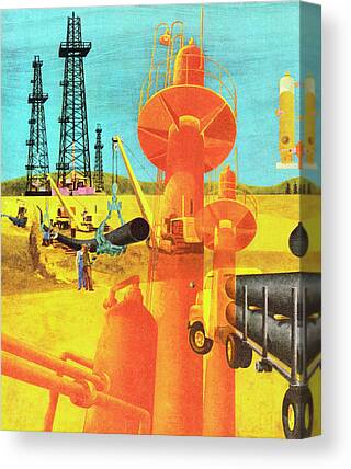 Gas Well Canvas Prints