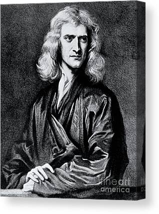 Isaac Newton, English physicist print by Harald Ritsch