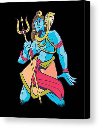 Shiva Digital Art Canvas Prints