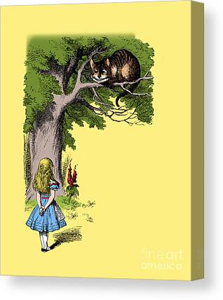 Alice In Wonderland With Hot Air Balloons Wood Print by Madame