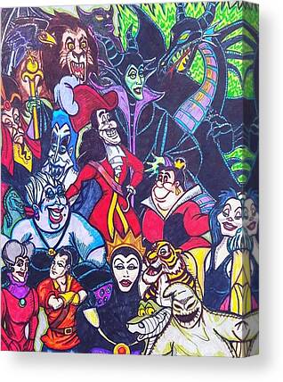 Home Decor Art HD Print on Canvas Abstract Painting Disney Sinister Villains