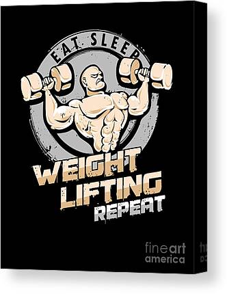 Eat Sleep Weightlifting Repeat Weightlifters Gym Bodybuilders Bodybuilding  Exercise Gift Metal Print by Thomas Larch - Fine Art America