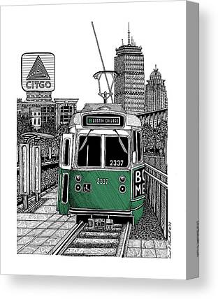 Commonwealth Ave Drawings Canvas Prints