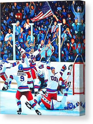 Mark Johnson Team USA Hockey Miracle on Ice Painting by J Markham - Fine  Art America