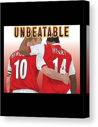 Arsenal Football Henry Bergkamp Legends Large Poster Canvas Picture Print 