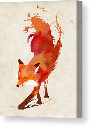 Fox Mixed Media Canvas Prints