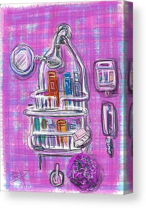 Shower Head Mixed Media Canvas Prints