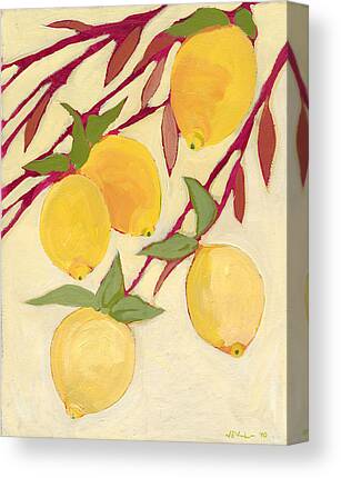 Lemon Paintings Canvas Prints