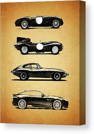Jaguar D-type Canvas Prints