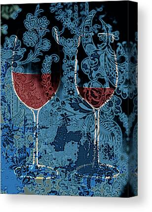 Evening Wine For Two Canvas Prints