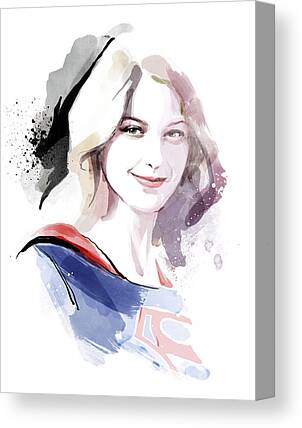 Supergirl Paintings Canvas Prints