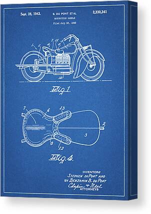 Motorcycle Patent Canvas Prints