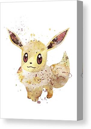 Abstract Pokemon Eeveelutions Poster Eevee Umbreon Leafeon Canvas