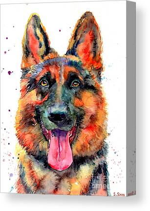 Details about   German Shepherd Dog Beach Canvas Poster Wall Art Print Picture Framed CH1385 