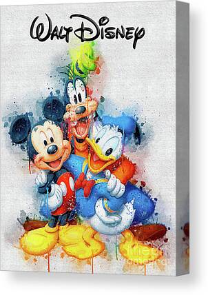 50x70x3cm Disney Characters Stretched Canvas Prints Wall Kids Art Decor FRAMED 