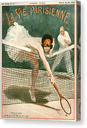 Tennis Drawings Canvas Prints