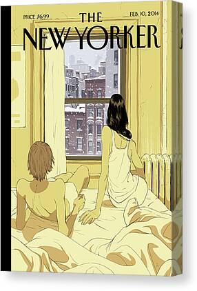 New Yorker Magazine Covers Sleep Paintings Canvas Prints