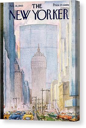 New Yorker Magazine Covers Car Canvas Prints