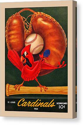 St Louis Cardinals Badge – GL Canvas Print Art