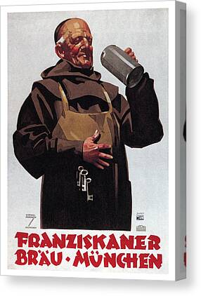 art work Franziskaner Weissbier Germany Beer Franciscan monk metalsign 