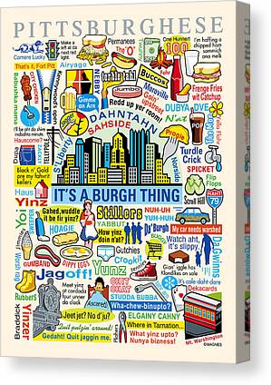 Pittsburghese Canvas Prints