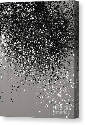 3 Black & Silver Glitter heart stripe  Wall Art Pictures  Truely Sparkles Canvas 