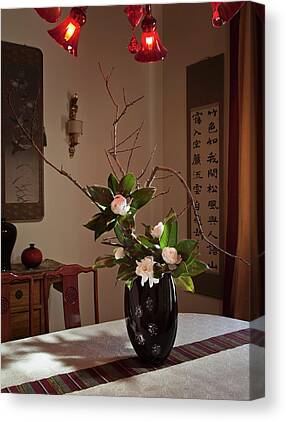 Large Fine Art oil on canvas painting Oriental Flower Vase Superb qualit... 