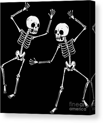 Skeleton MUSIC DJ & CLUB  Canvas Art Print Box Framed Picture Wall Hanging BBD