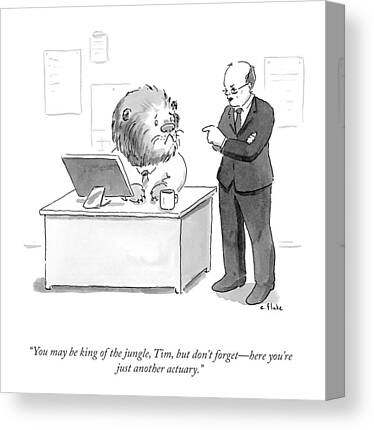 New Yorker Cartoons The Lion Canvas Prints