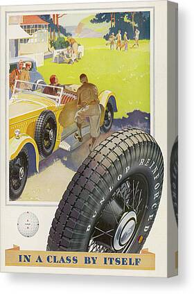 20x30 Dunlop Tires Vintage Style 1930 Auto Advertising Poster