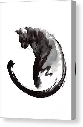Black Cat Canvas Prints