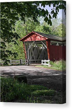 Everett Rd. Covered Bridge Canvas Prints