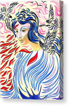 Spiritual Portrait Of Woman Paintings Canvas Prints