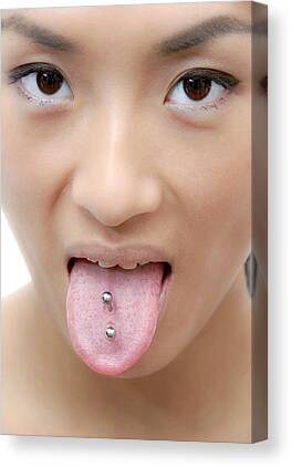 Tongue Piercing Unique Wall Art Multi Panel Poster Print 47X33 Inches