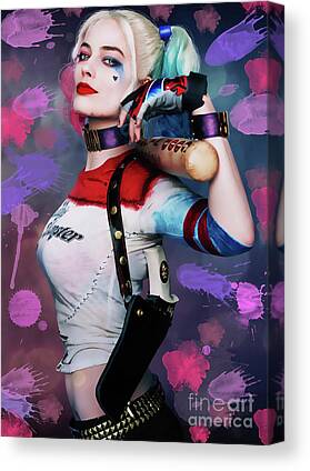 12"x22"3483-Harley Quinn Squad Painting HD Print on Canvas Home Decor Wall Art 