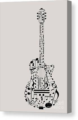 Line art drawing of a musician playing guitar vector
