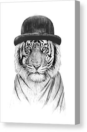 Tiger Drawings Canvas Prints