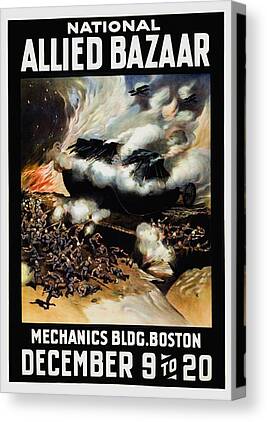 Nevinson Sopwith Camel Attacking WWI War Painting Canvas Wall Art Print Poster