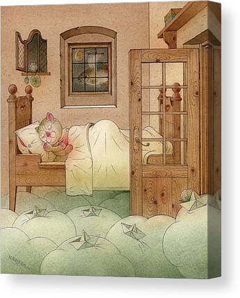 The Dream Cat Canvas Art Prints