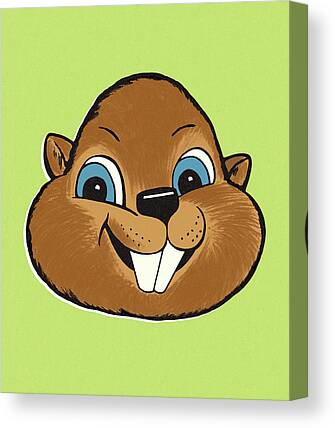 Beaver Drawings Canvas Prints