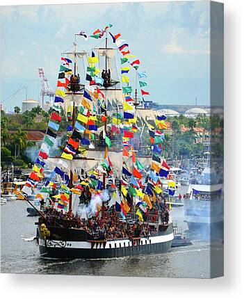 Famous Pirate Ship Jose Gasparilla Canvas Prints