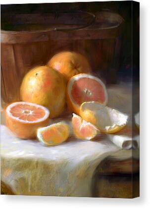 Grapefruit Paintings Canvas Prints