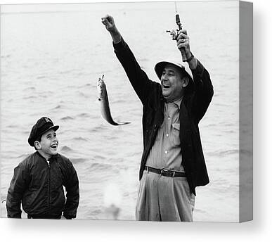 Father And Son Fishing Canvas Prints & Wall Art for Sale - Fine