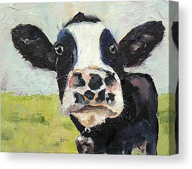 Wall Art Canvas Picture Print Funny Cow Close-up 3.2 