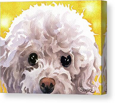 Details about   Vintage Big Eyes Poodle Painting Print Framed Pink Blue 14" X 11" MCM Kitsch Pup 