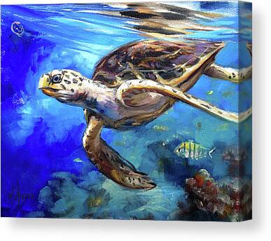 Leatherback Sea Turtle Canvas Prints