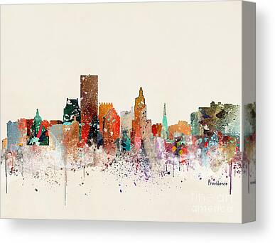 Providence Skyline Canvas Prints